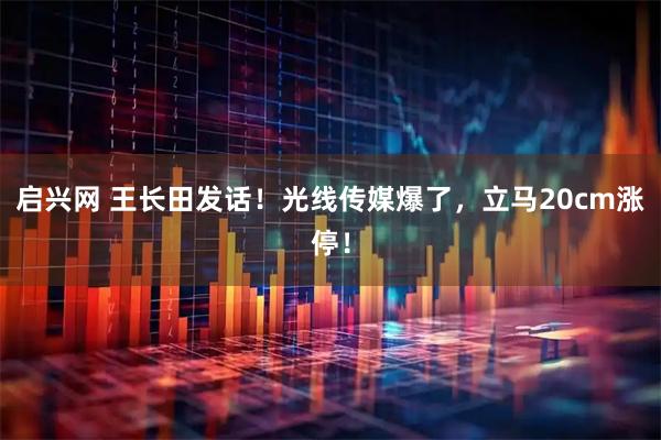 启兴网 王长田发话！光线传媒爆了，立马20cm涨停！