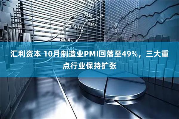 汇利资本 10月制造业PMI回落至49%，三大重点行业保持扩张